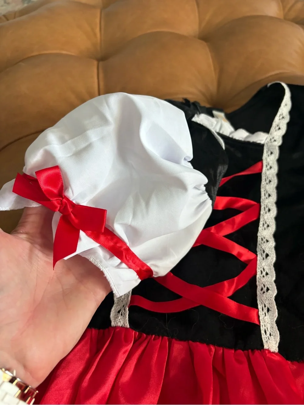 4 piece Little Red Riding Hood costume.